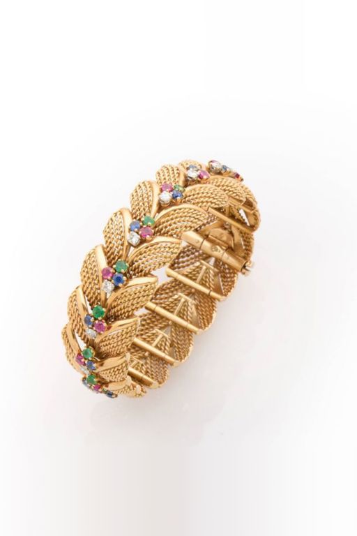 18k Gold Multi-Gem Bracelet