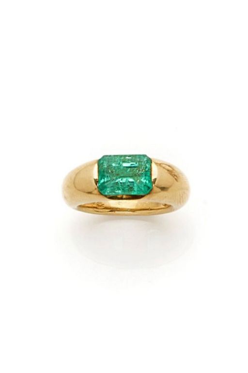 18k Gold Emerald Ring