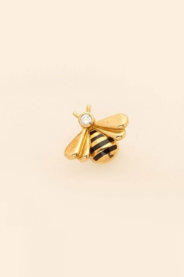 18k Gold Diamond Brooch