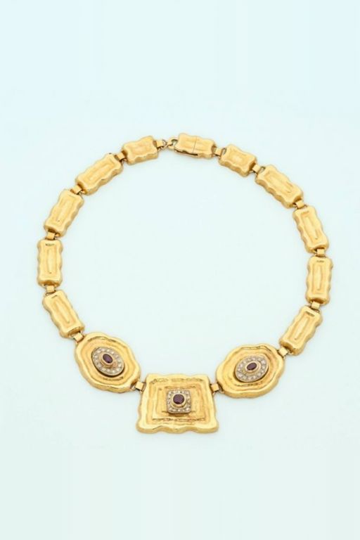 18k Gold Ruby and Diamond Necklace