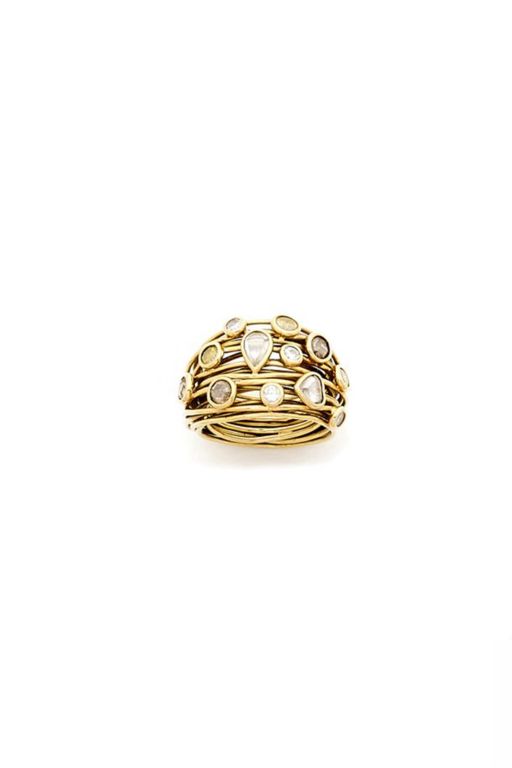 18k Gold Diamond Band Ring