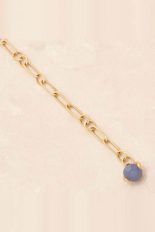 18k Gold Chalcedony Pendant Necklace