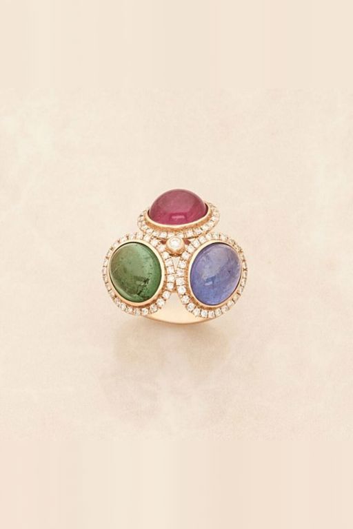 14k Gold Multi-Gem Ring