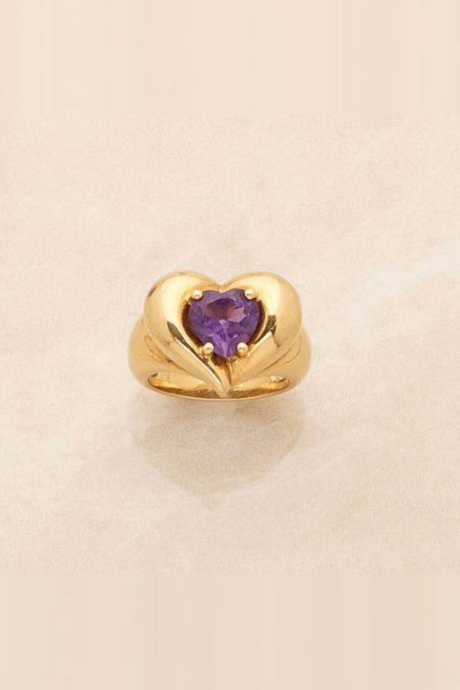 18k Gold Amethyst Ring