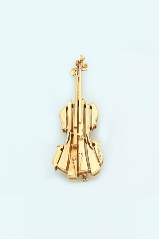 18k Gold Pendant Brooch