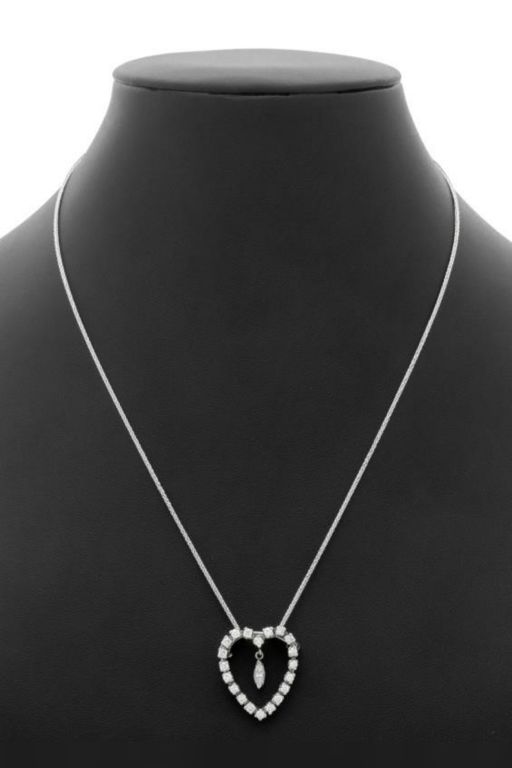 14k Gold Diamond Pendant Necklace Brooch