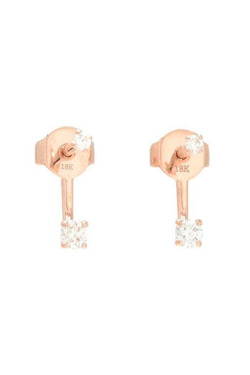 Pair of 18k Gold Diamond Earrings