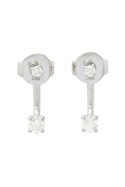 Pair of 18k Gold Diamond Earrings