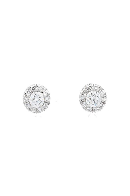 Pair of 18k Gold Diamond Earrings