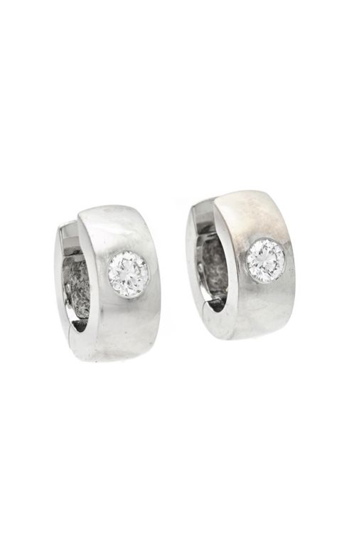 Pair of 18k Gold Diamond Earrings