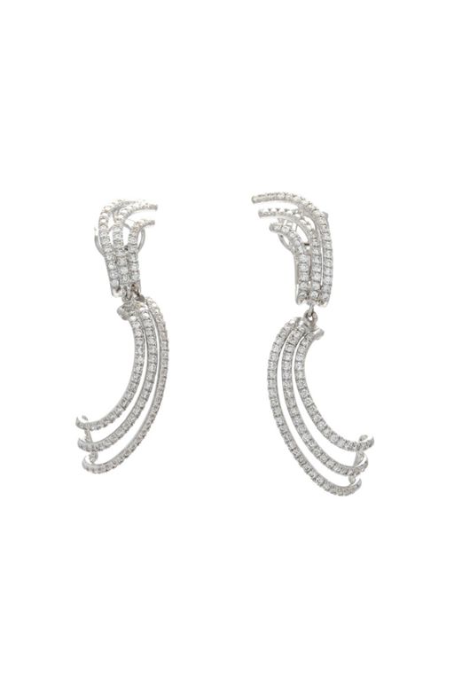Pair of 18k Gold Diamond Earrings