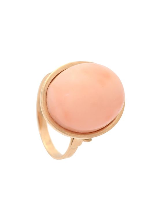 18k Gold Coral Ring