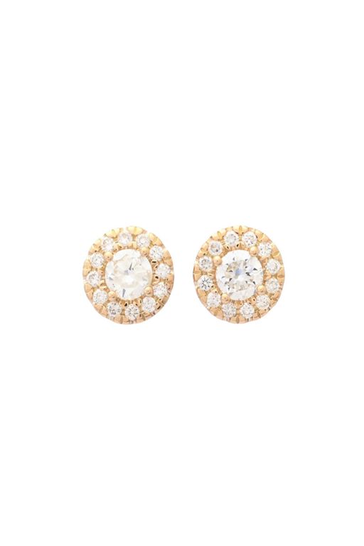 Pair of 18k Gold Diamond Earrings