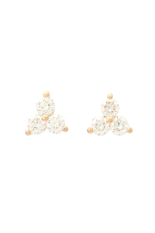 Pair of 18k Gold Diamond Earrings