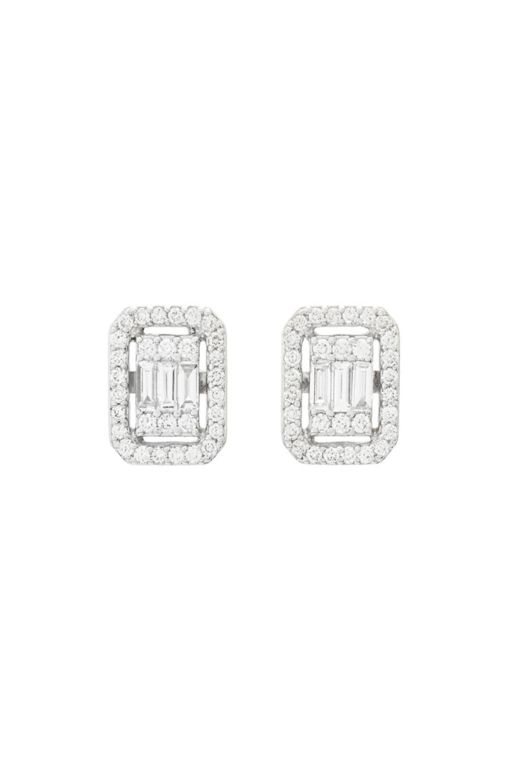 Pair of 18k Gold Diamond Earrings