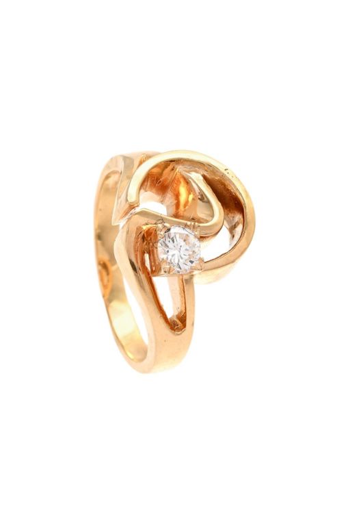 18k Gold Diamond Solitaire Ring