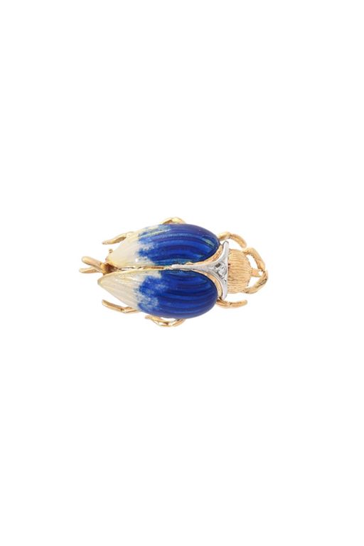 18k Gold Diamond Brooch