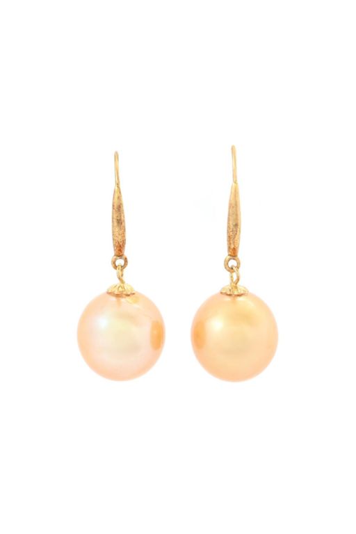 Pair of 18k Gold Pearl Earrings