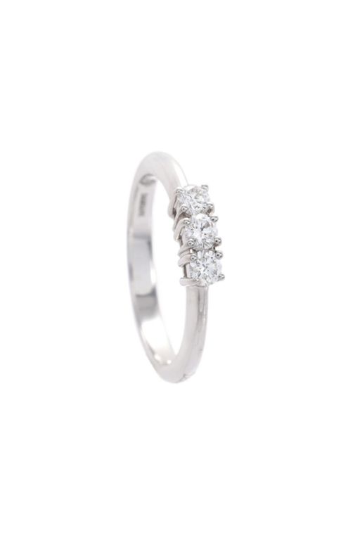 18k Gold Diamond Three-Stone Ring