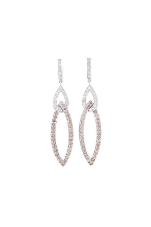 Pair of 18k Gold Diamond Earrings