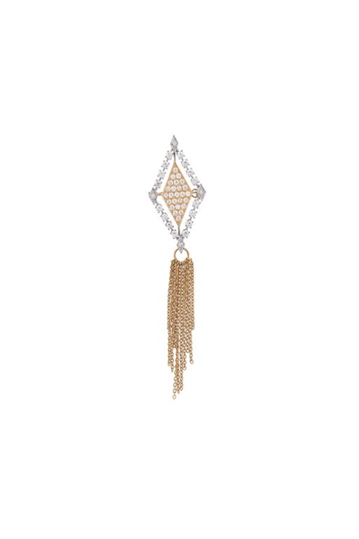 18k Gold Diamond Pendant Brooch