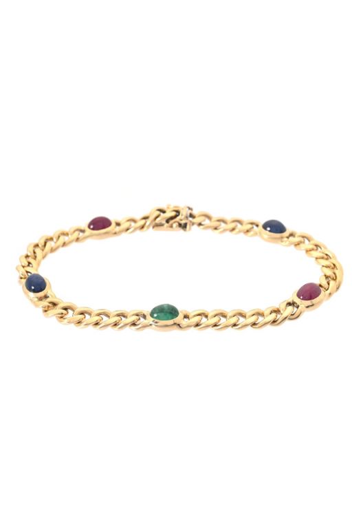 18k Gold Multi-Gem Bracelet