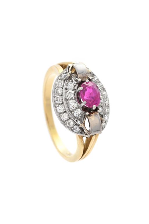Gold Ruby and Diamond Ring