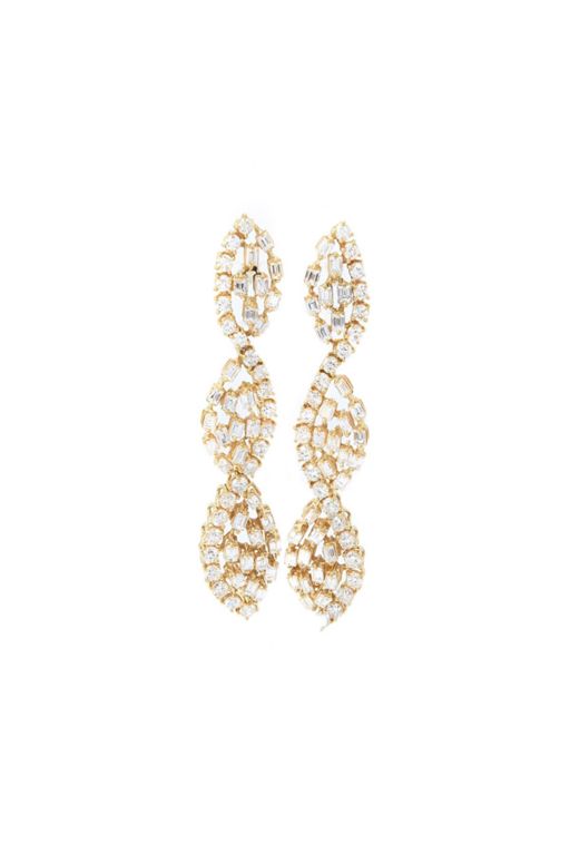 Pair of 18k Gold Diamond Earrings