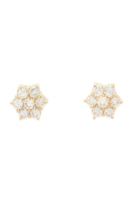 Pair of 18k Gold Diamond Earrings
