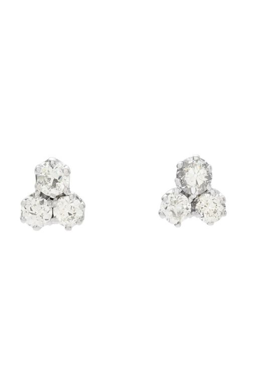 Pair of 18k Gold Diamond Earrings