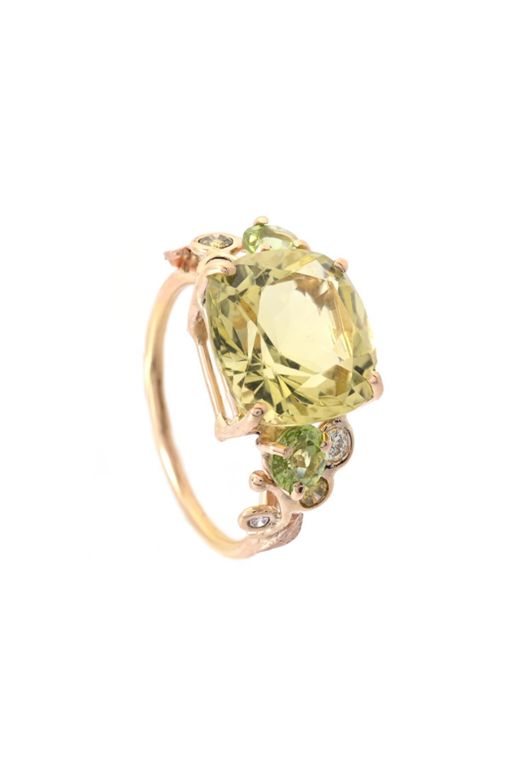 18k Gold Multi-Gem Ring