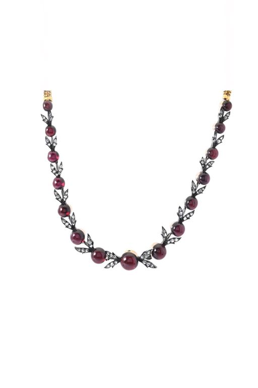 Garnet and Diamond Necklace