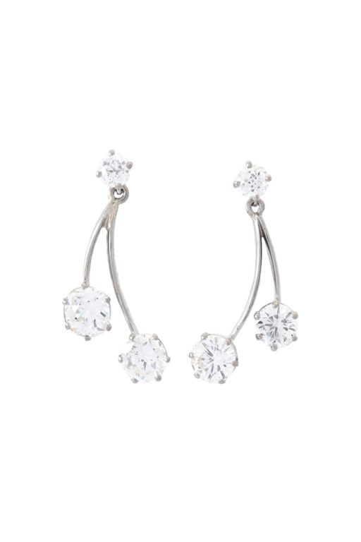 Pair of 18k Gold Diamond Earrings