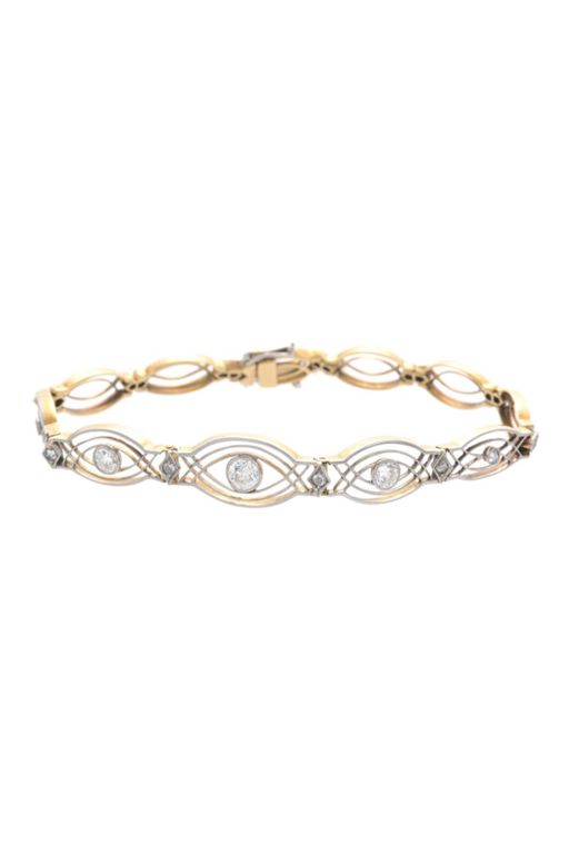 18k Gold and Platinum Diamond Bracelet