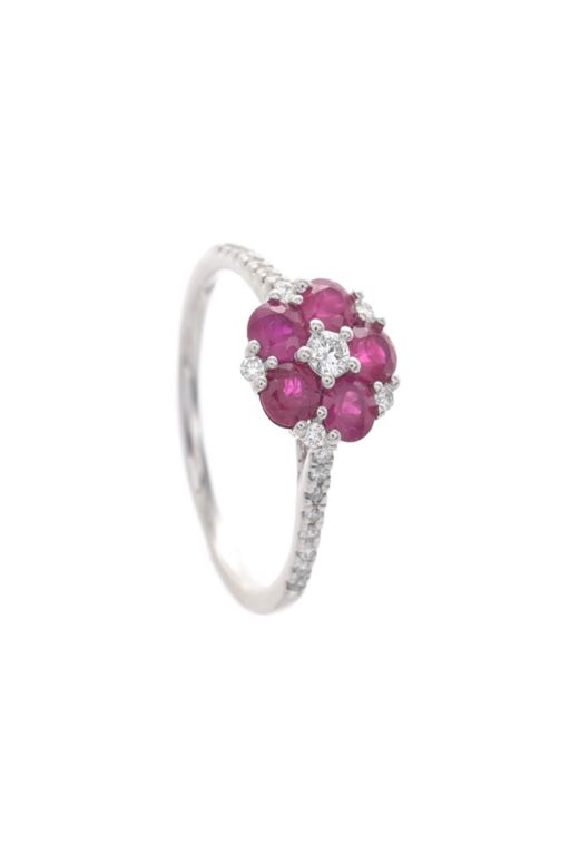 18k Gold Ruby and Diamond Ring