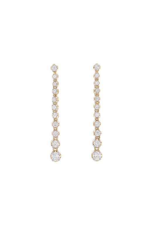 Pair of 18k Gold Diamond Earrings