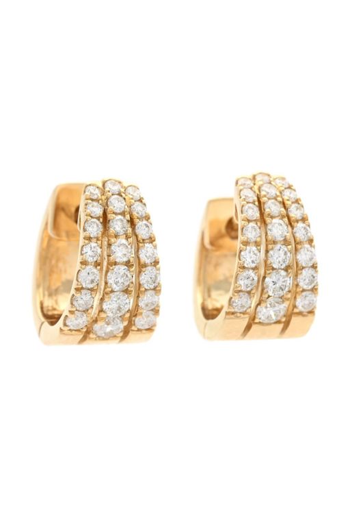 Pair of 18k Gold Diamond Earrings