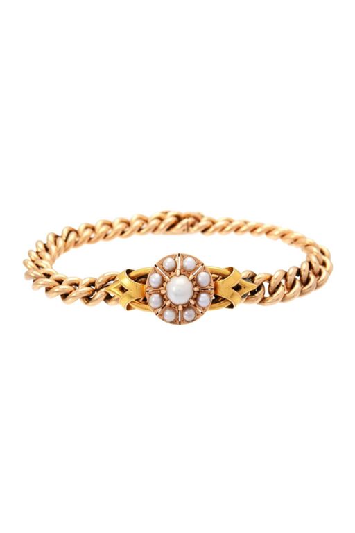18k Gold Pearl Bracelet
