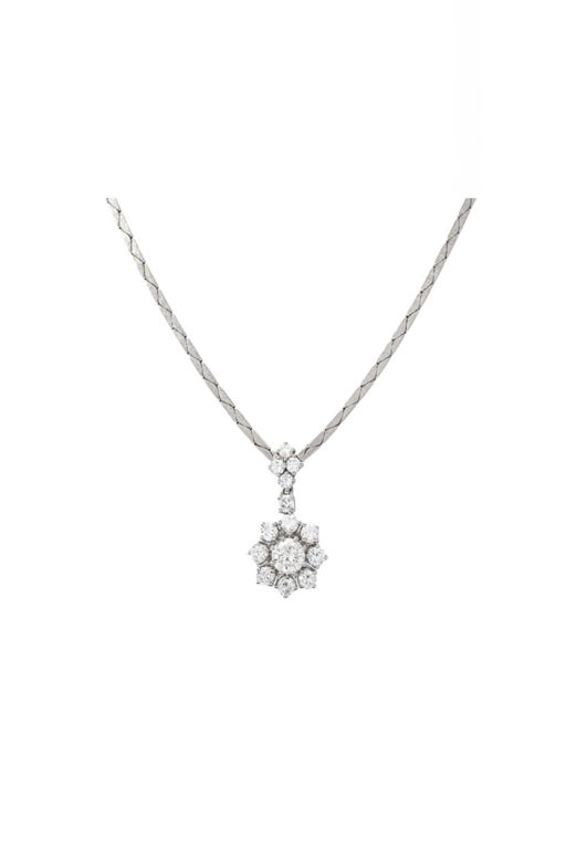 18k Gold Diamond Pendant Necklace