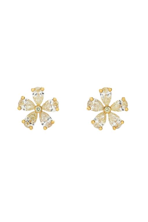 Pair of 18k Gold Diamond Earrings