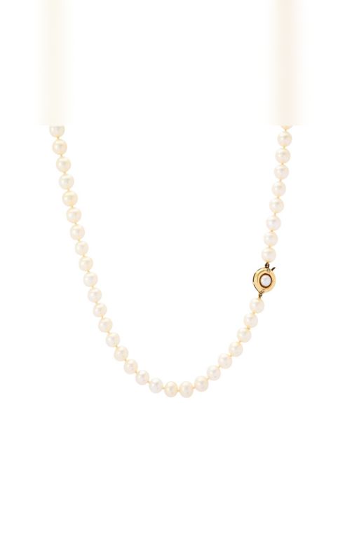 18k Gold Pearl and Diamond Necklace