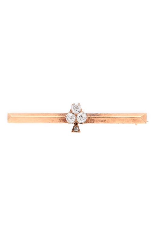 18k Gold Diamond Brooch