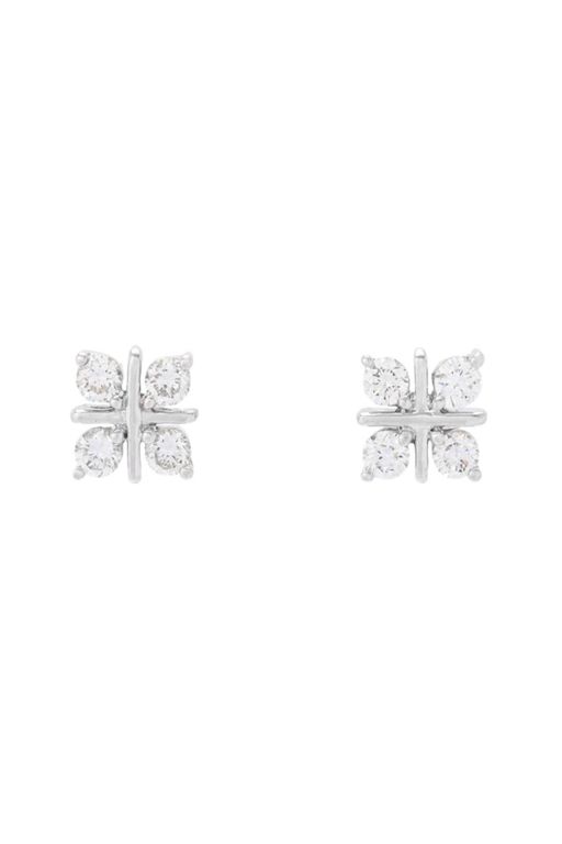Pair of 18k Gold Diamond Earrings