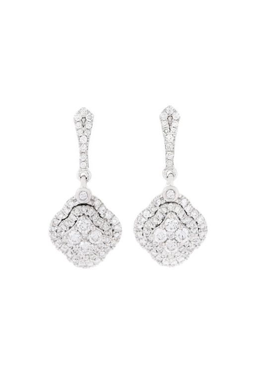 Pair of 18k Gold Diamond Earrings