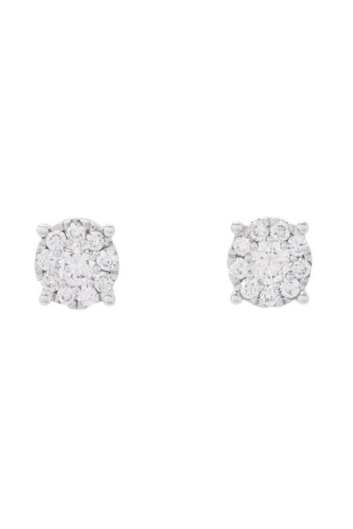 Pair of 18k Gold Diamond Earrings