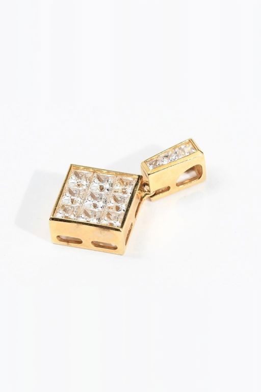 14k Gold Cubic Zirconia Pendant