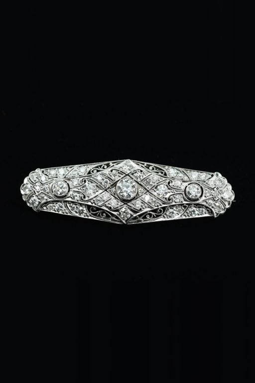 Platinum Diamond Brooch