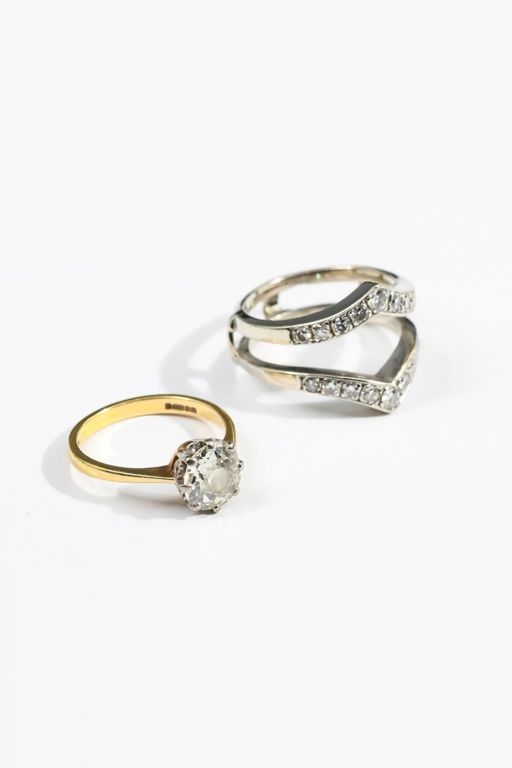 Gold and Platinum Diamond Ring