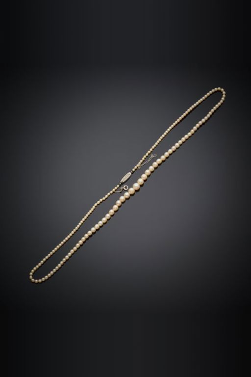 18k Gold Pearl and Diamond Necklace