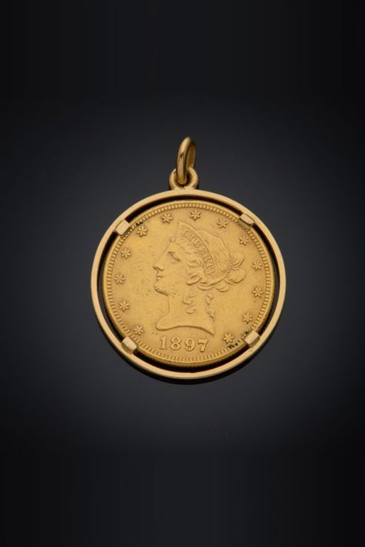 18k Gold Coin Pendant